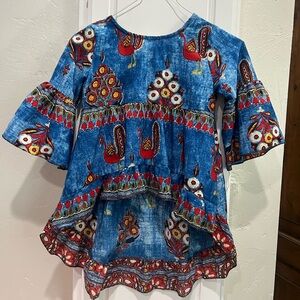 High low blouse fall autumn Thanksgiving girls